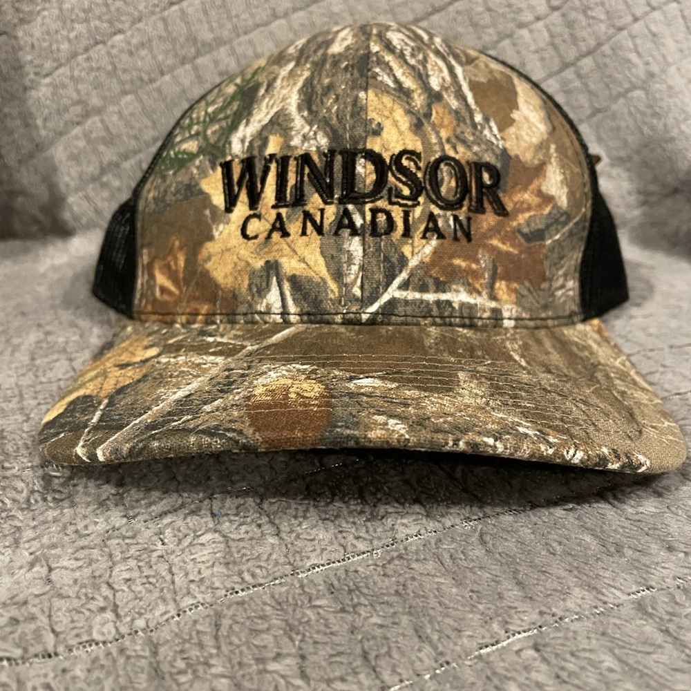 NWT Windsor Canadian Whiskey Camouflage SnapBack Trucker Style Hat